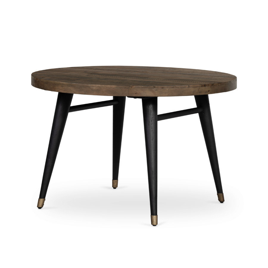 Bohemian Round Dining Table-R Saddle Tan