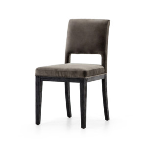 Sara Dining Chair-Washed Velvet Grey