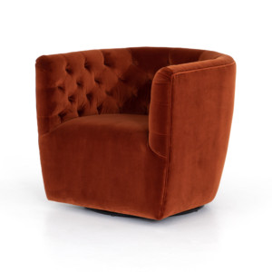 Hanover Swivel Chair-Sapphire Rust