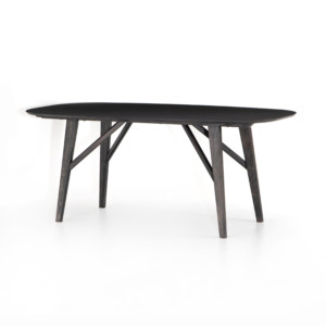 Heath Oval Dining Table-Black Wash