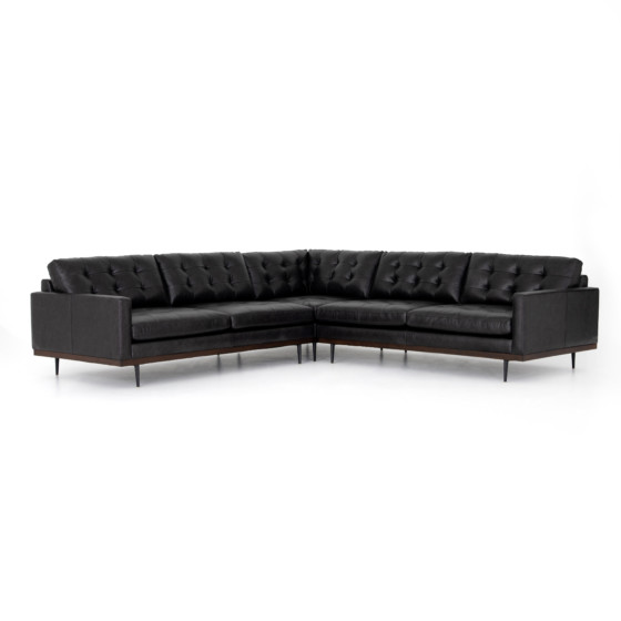 Lexi 3 Pc Sectional-Sonoma Black