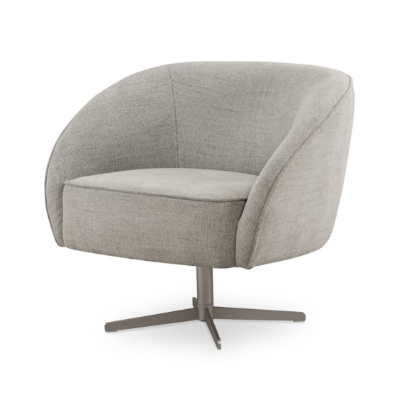 Dallas Swivel Chair-Burma Pebble