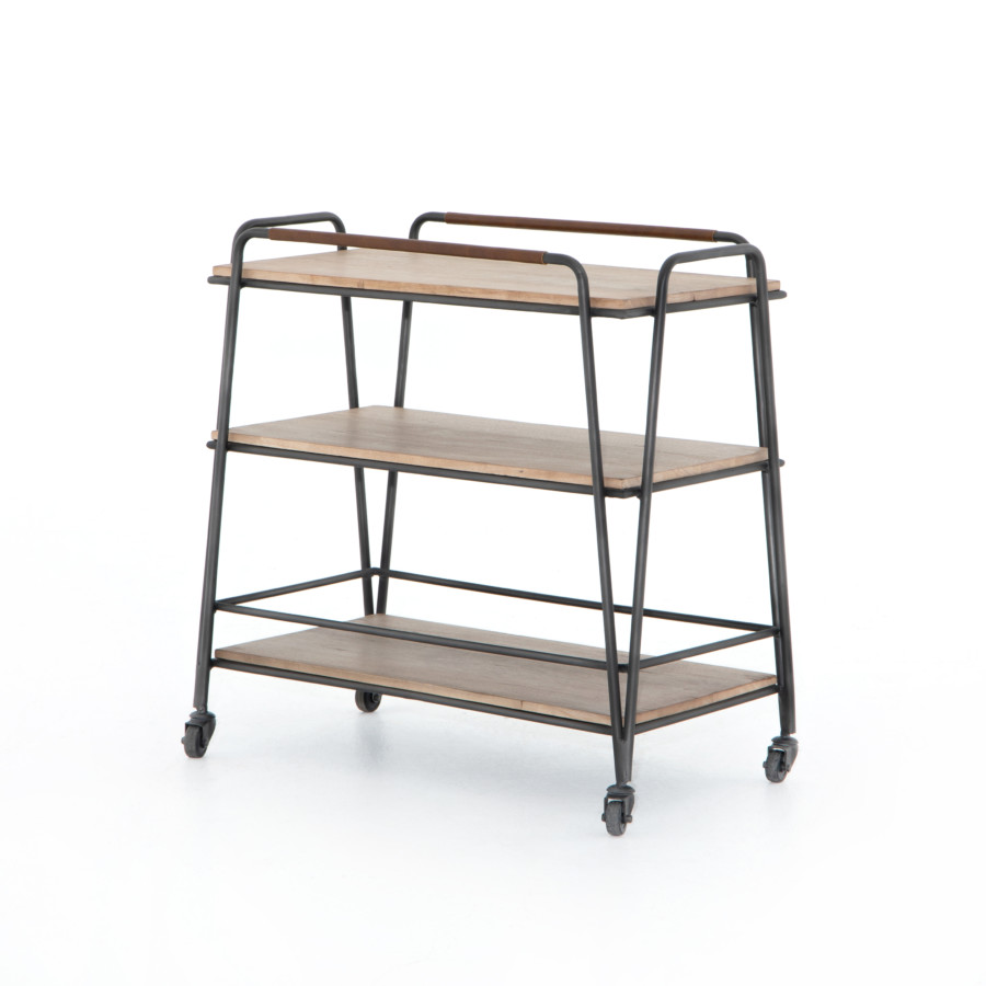 Garland Bar Cart-Light Brushed Parawood