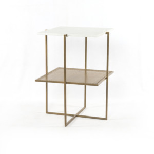 Olivia Nightstand-Antique Brass