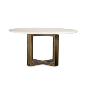 Mia Round Dining Table-Parchment White