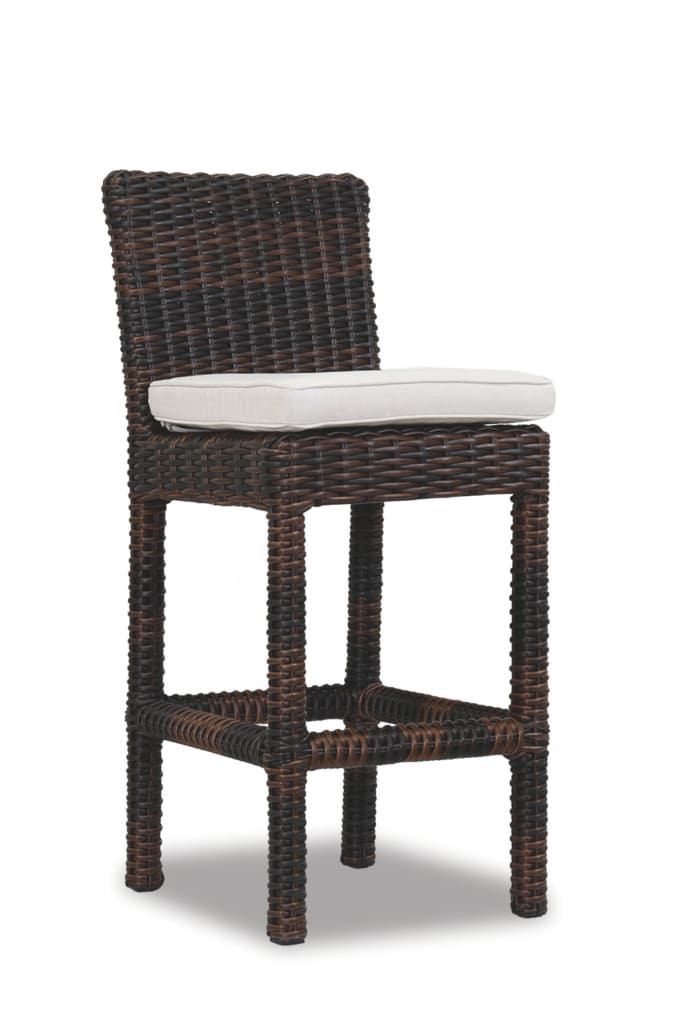 Montecito Barstool with cushions in Canvas Flax with self welt