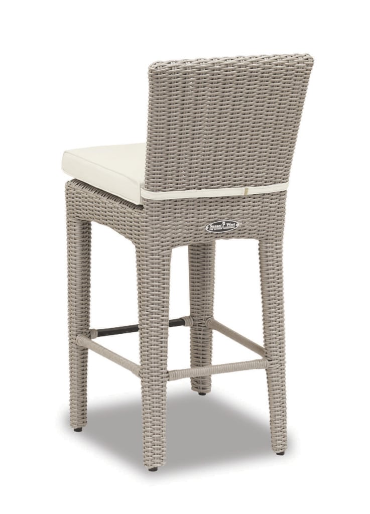 Manhattan Barstool with cushions in Linen Canvas with self welt
