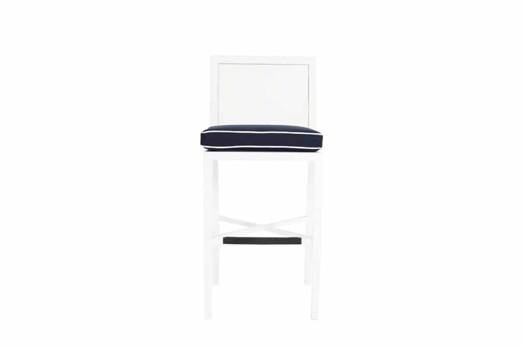 Regatta Barstool with cushion in Canvas Navy with Canvas White welt